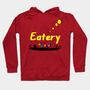 Eatery Logo on Red Background Hoodie